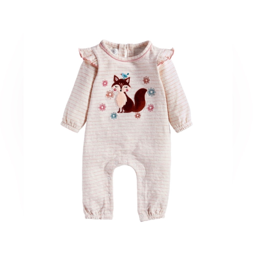 MUD PIE cotton fox onesie NWT